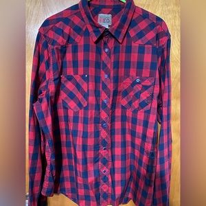 Vintage Red Button Down Shirt